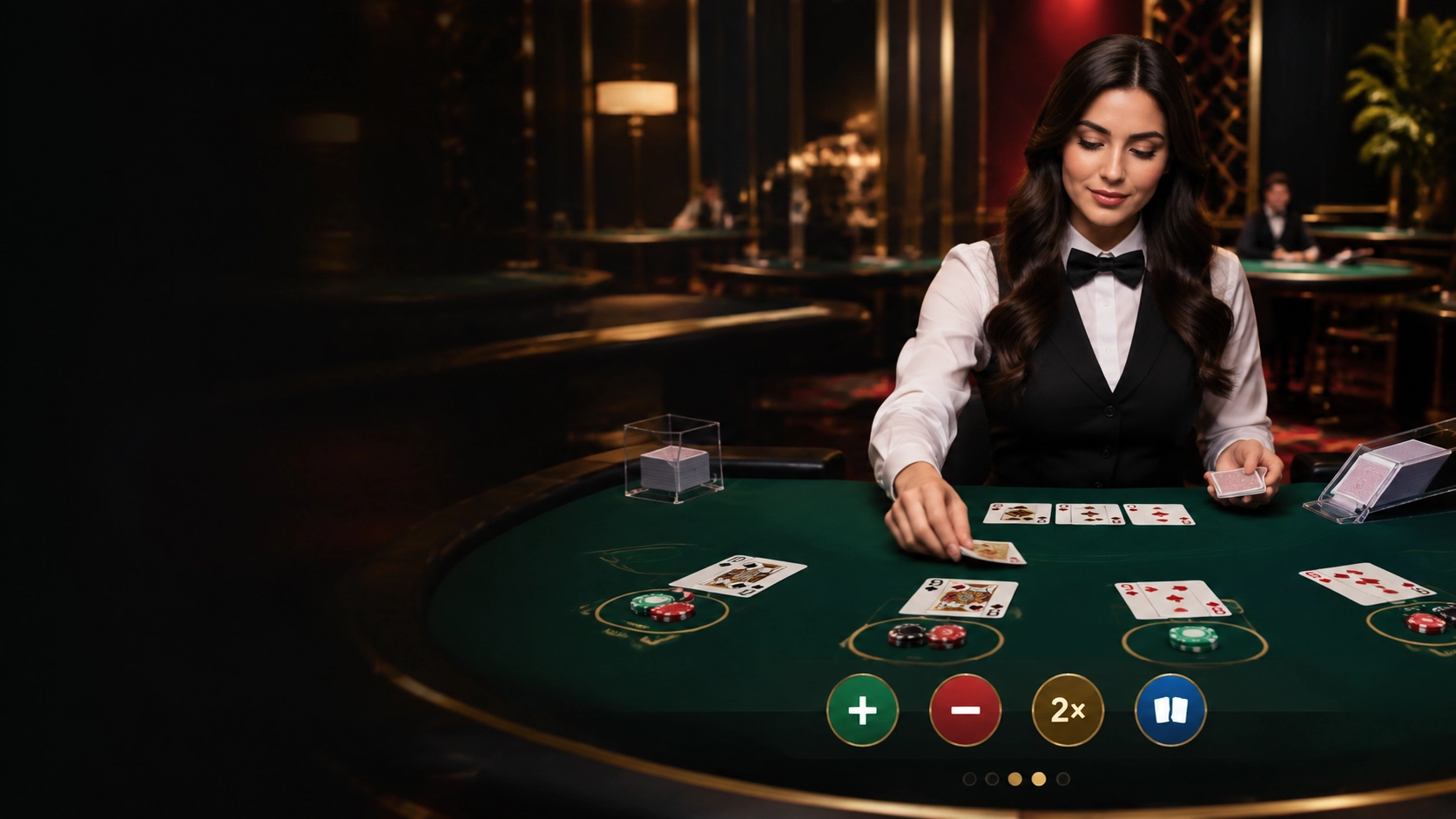 Mesa de Blackjack en vivo con dealer real